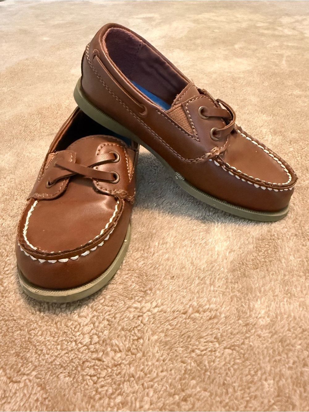 Carter's Brown Moccasin Boat Shoes for Kids